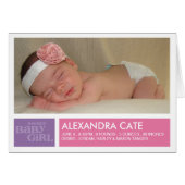 Blocks Girl Announcement Notecard (Front Horizontal)