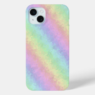 Blocks in Pastel Colors 3D Rainbow Art iPhone 15 Plus Case