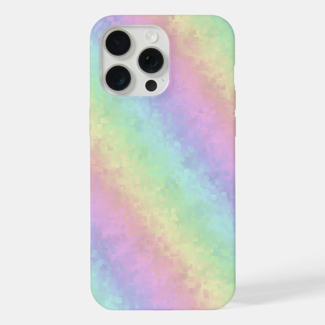 Blocks in Pastel Colors 3D Rainbow Art iPhone Case (Back)
