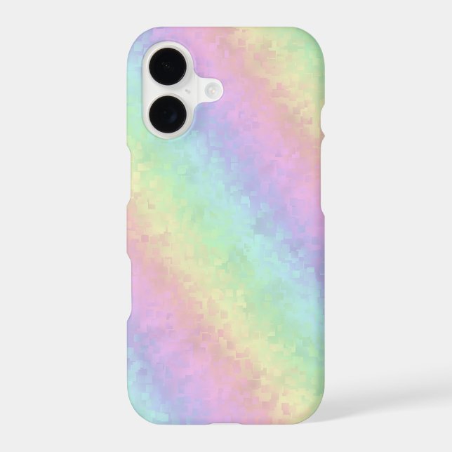 Blocks in Pastel Colors 3D Rainbow Art iPhone Case (Back)