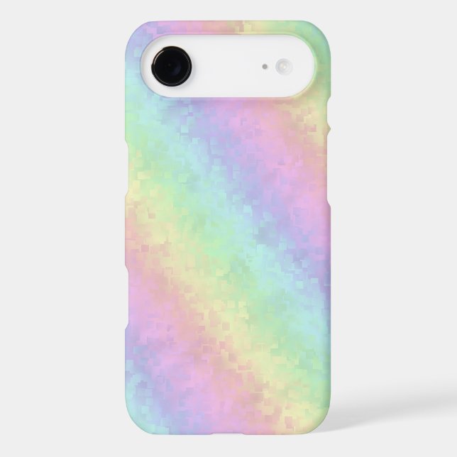 Blocks in Pastel Colors 3D Rainbow Art iPhone Case (Back)