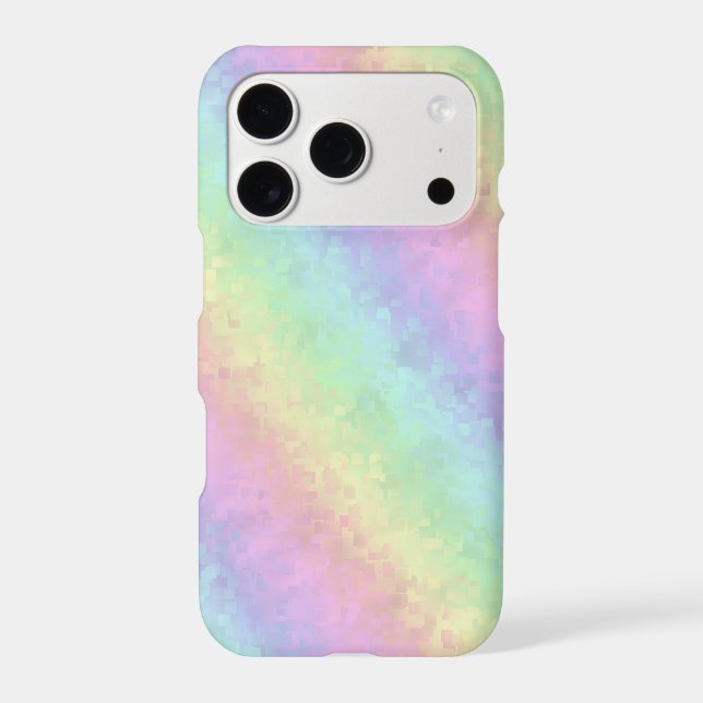 Blocks in Pastel Colors 3D Rainbow Art iPhone Case (Back)