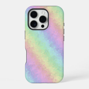 Blocks in Pastel Colors 3D Rainbow Art iPhone 16 Pro Case