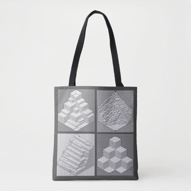 Blocks Maze Puzzle Tote Bag (Front)