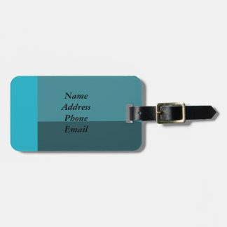 Blocks of Teal Luggage Tag