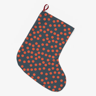 blocks patterned large christmas stocking
