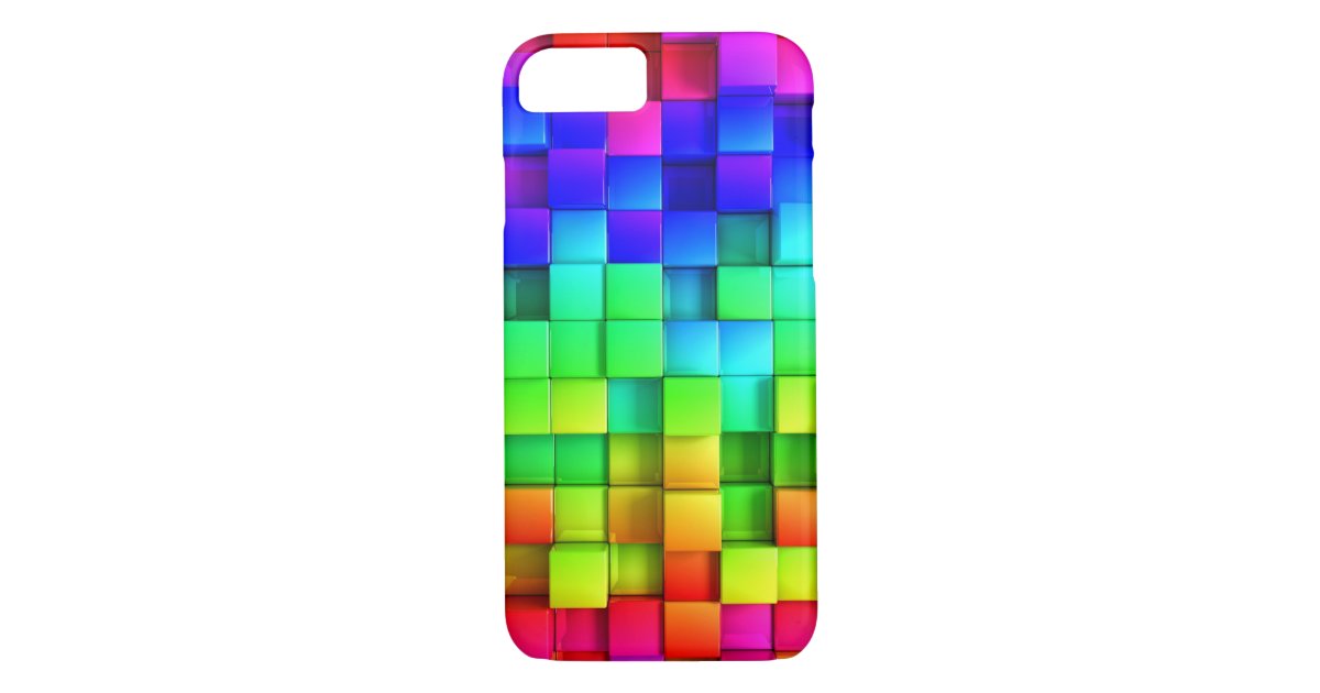 Blocks Rainbow 3d Graphics Background Case Mate Iphone Case