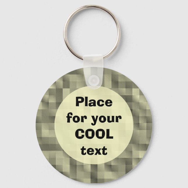 Blocks - round Template Keychain (Front)