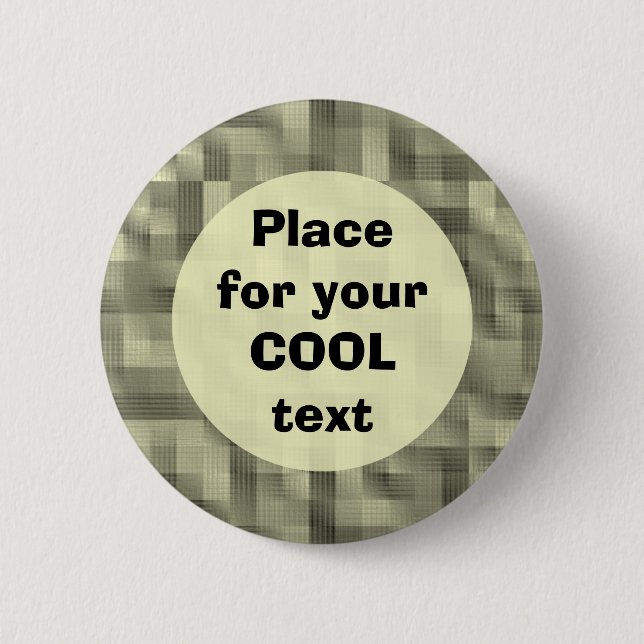 Blocks - round Template Pinback Button (Front)