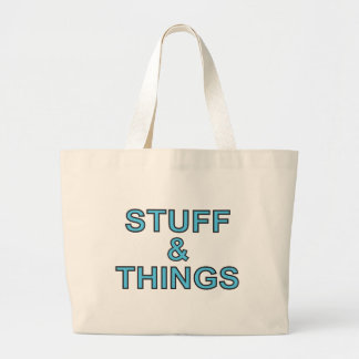 Blocky Letters Stuff & Things Jumbo Tote