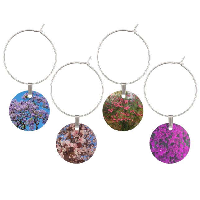 Bloemen / bomen wine charm (Staggered)