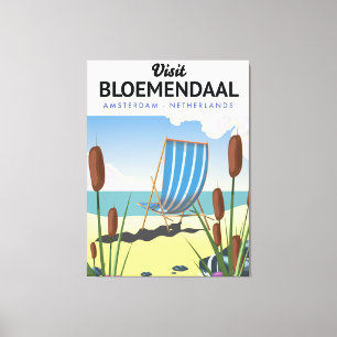 Bloemendaal Amsterdam Travel poster Canvas Print