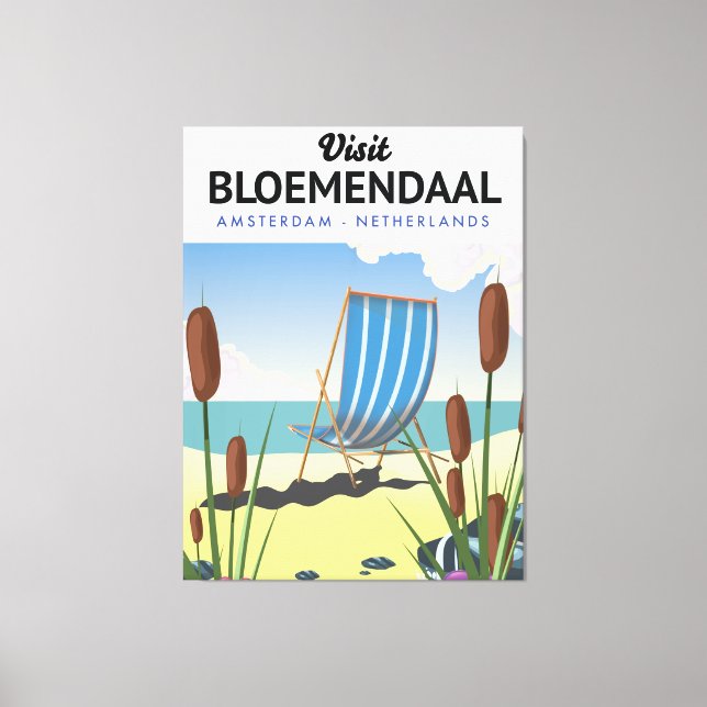 Bloemendaal Amsterdam Travel poster Canvas Print (Front)