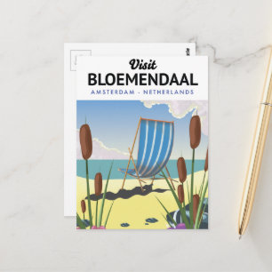 Bloemendaal Amsterdam Travel poster Postcard