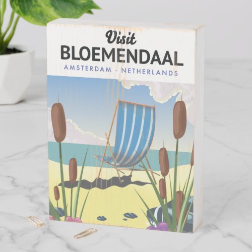 Bloemendaal Amsterdam Travel poster Wooden Box Sign