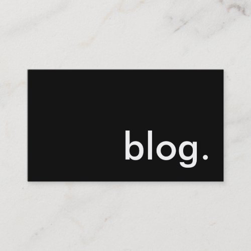 blog. business card templates