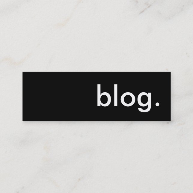 blog. mini business card (Front)