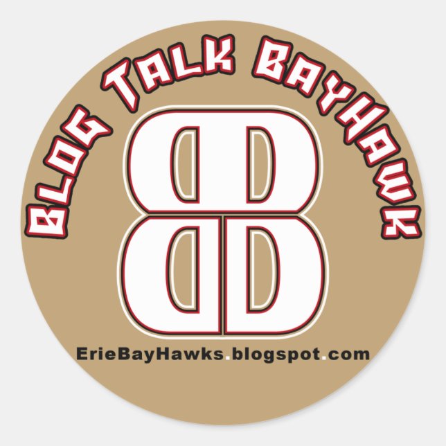 Blog Talk BayHawk Gold Stickers (Front)