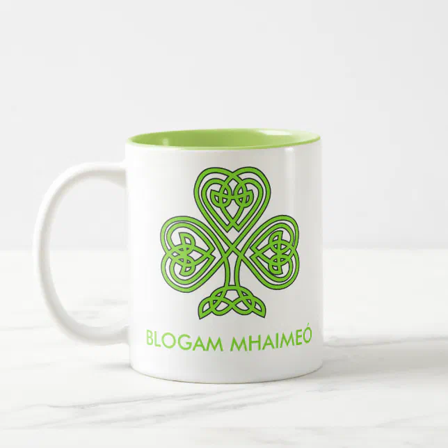 Blogam Mhaimeó - Grandma's Cuppa in Irish Gaelic Two-Tone Coffee Mug ...