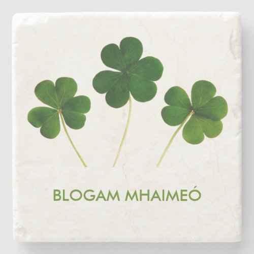 Blogam Mhaime Irish Grandmas Cuppa Shamrock Stone Coaster