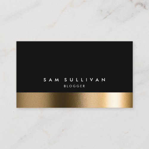 Blogger Bold Black Gold Business Card