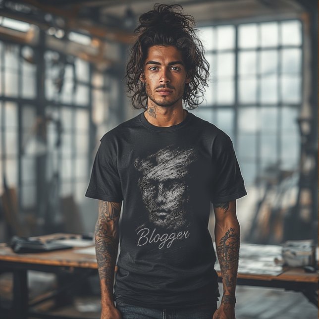 Blogger Brush Art Face ,Creative Expression tee (Creator Uploaded)