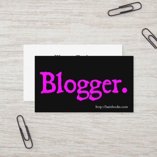 Customizable Blogger Business Cards