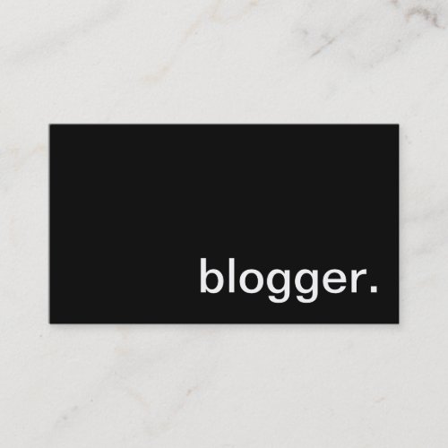 Blogger Business Card
