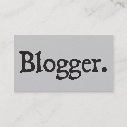 Customizable Blogger Business Card