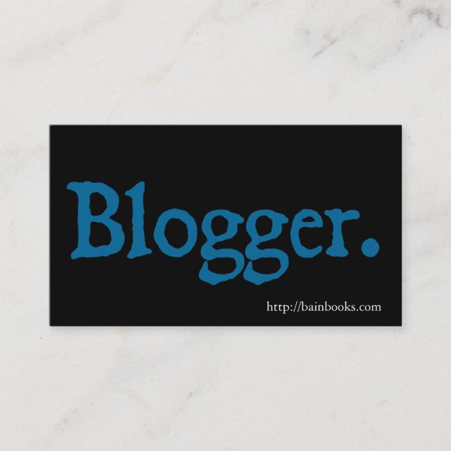 Blogger Business Card (Front)
