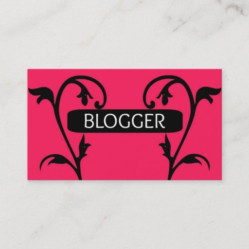 Customizable Blogger Business Card