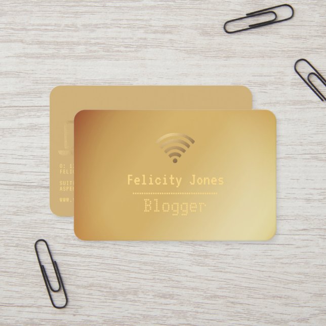 Blogger Business Card (Front/Back In Situ)