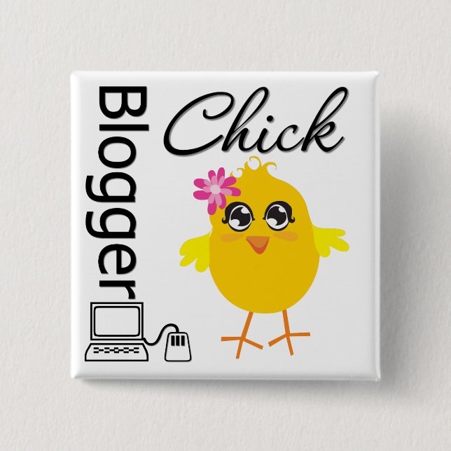 Blogger Chick Button (Front)