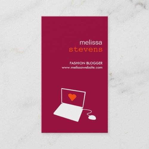 BLOGGER in RED Business Card