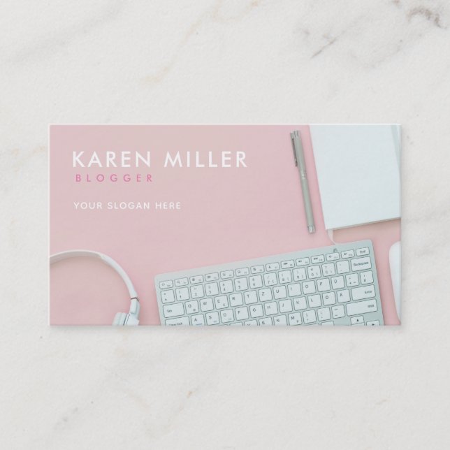 Blogger Influencer Slogans Business Cards (Front)