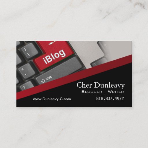 Customizable Blogger Journalist News Writer WordPress Blog Business Cards