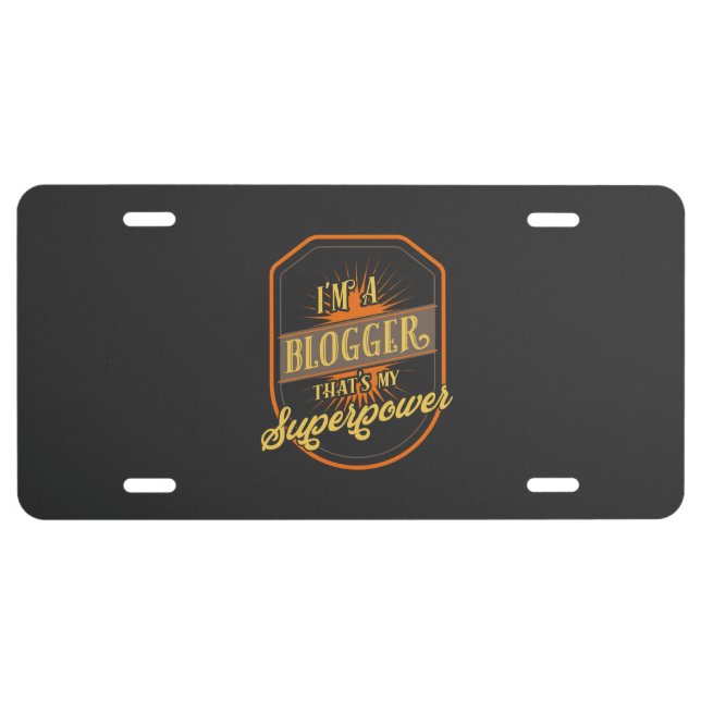 Blogger License Plate (Front)