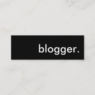 blogger. mini business card