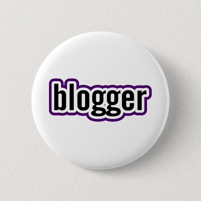 Blogger Pinback Button (Front)