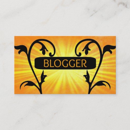 Customizable Blogger Sun Damask Business Card