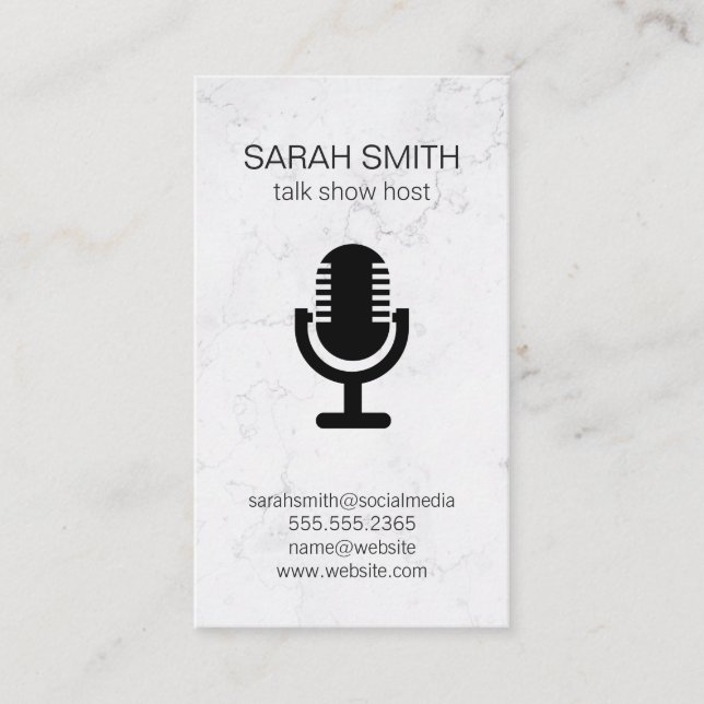 Blogger | Talk Show Host | Podcast Business Card (Front)