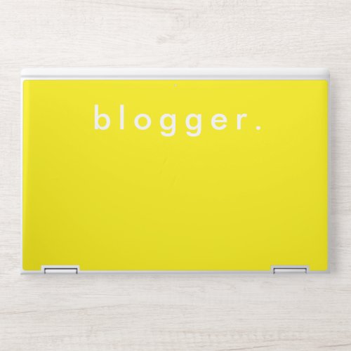 Blogger Vibrant Yellow Simple Modern Business HP Laptop Skin