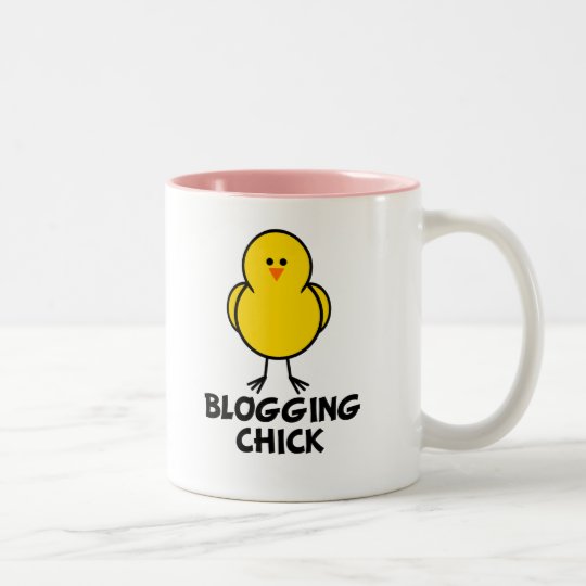 Blogging Chick Two-Tone Coffee Mug