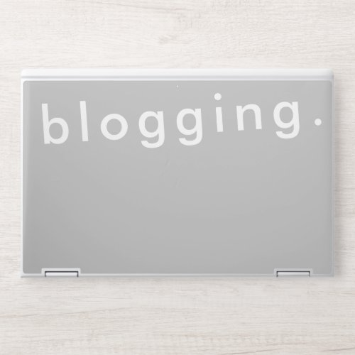 Blogging for Blogger Bold Simple Modern HP Laptop Skin