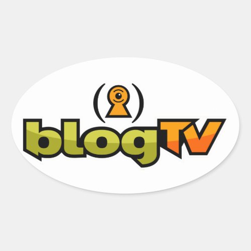 blogTV Oval Sticker