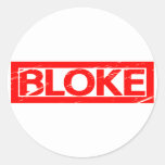 Bloke Stamp Classic Round Sticker