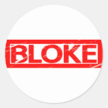 Bloke Stamp Classic Round Sticker