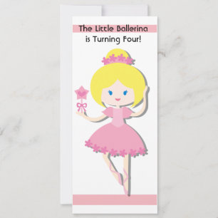 Blond Ballerina Custom Birthday Invitation