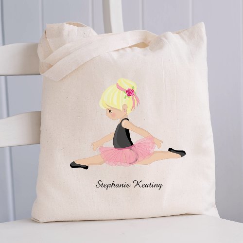 Blond Ballerina Personalized Tote Bag