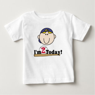 Blond Baseball 2nd Birthday Baby T-Shirt